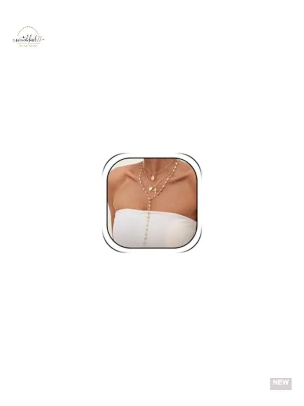 Layered Dainty Drop Y Shaped Pendant Necklace Set